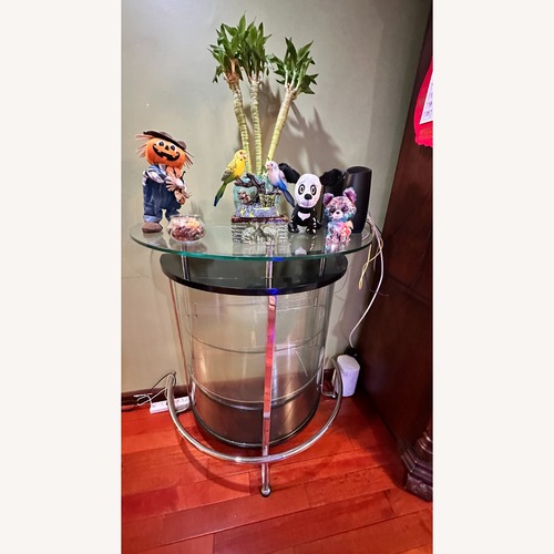 Used Transparent Glass Side Table for sale on AptDeco