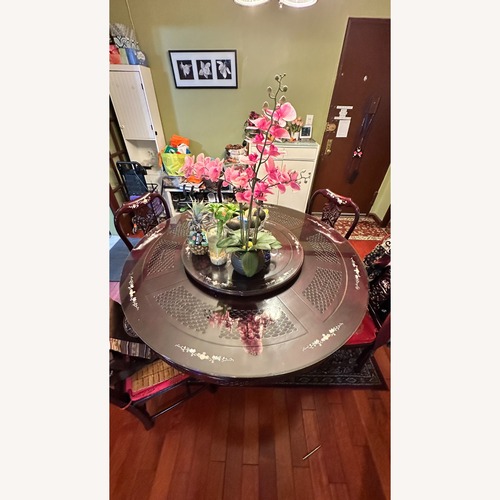 Used Vintage/Antique Finds Dark Brown Dining Table for sale on AptDeco