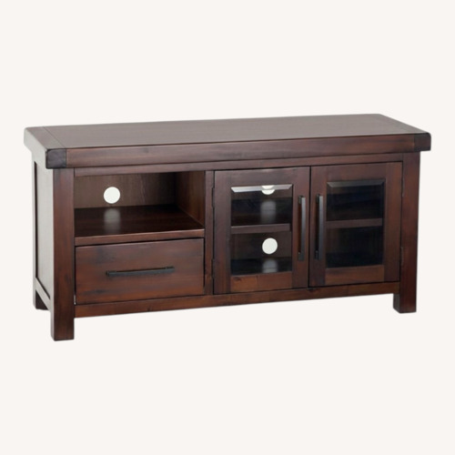Used Bob's Discount Furniture Hudson Dark Brown Media Storage for sale on AptDeco