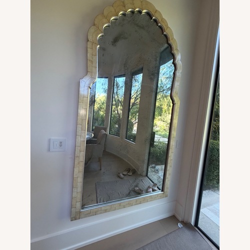 Used Gold Mirrored Glass Wall Mirror for sale on AptDeco