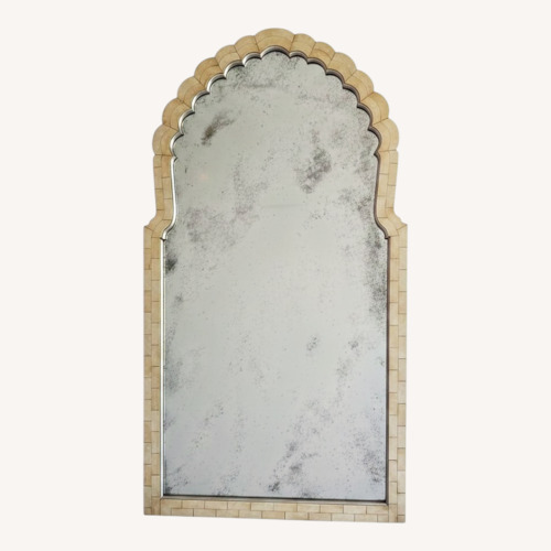 Used Gold Mirrored Glass Wall Mirror for sale on AptDeco