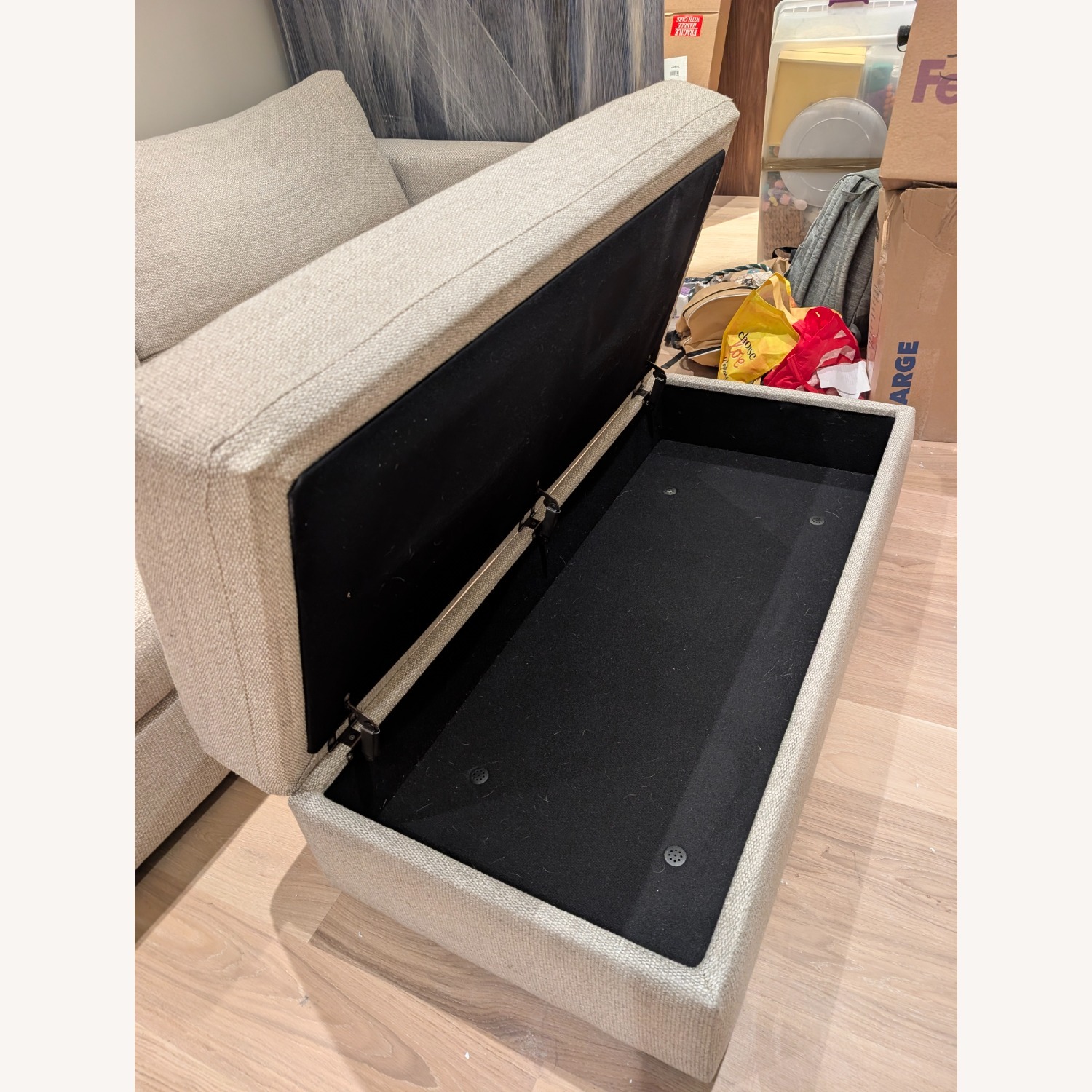 Bassett Allure Sofa + Storage Ottoman - image-2
