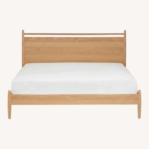 Used Article Lenia Natural Wood King Bed for sale on AptDeco