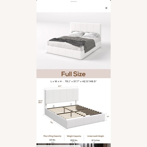 Used Allewie White Full Bed for sale on AptDeco