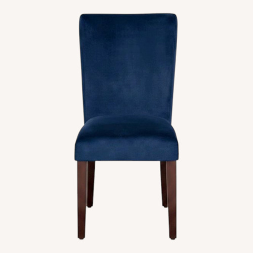 Used Blue Velvet Dining Chair, Set of 2 for sale on AptDeco