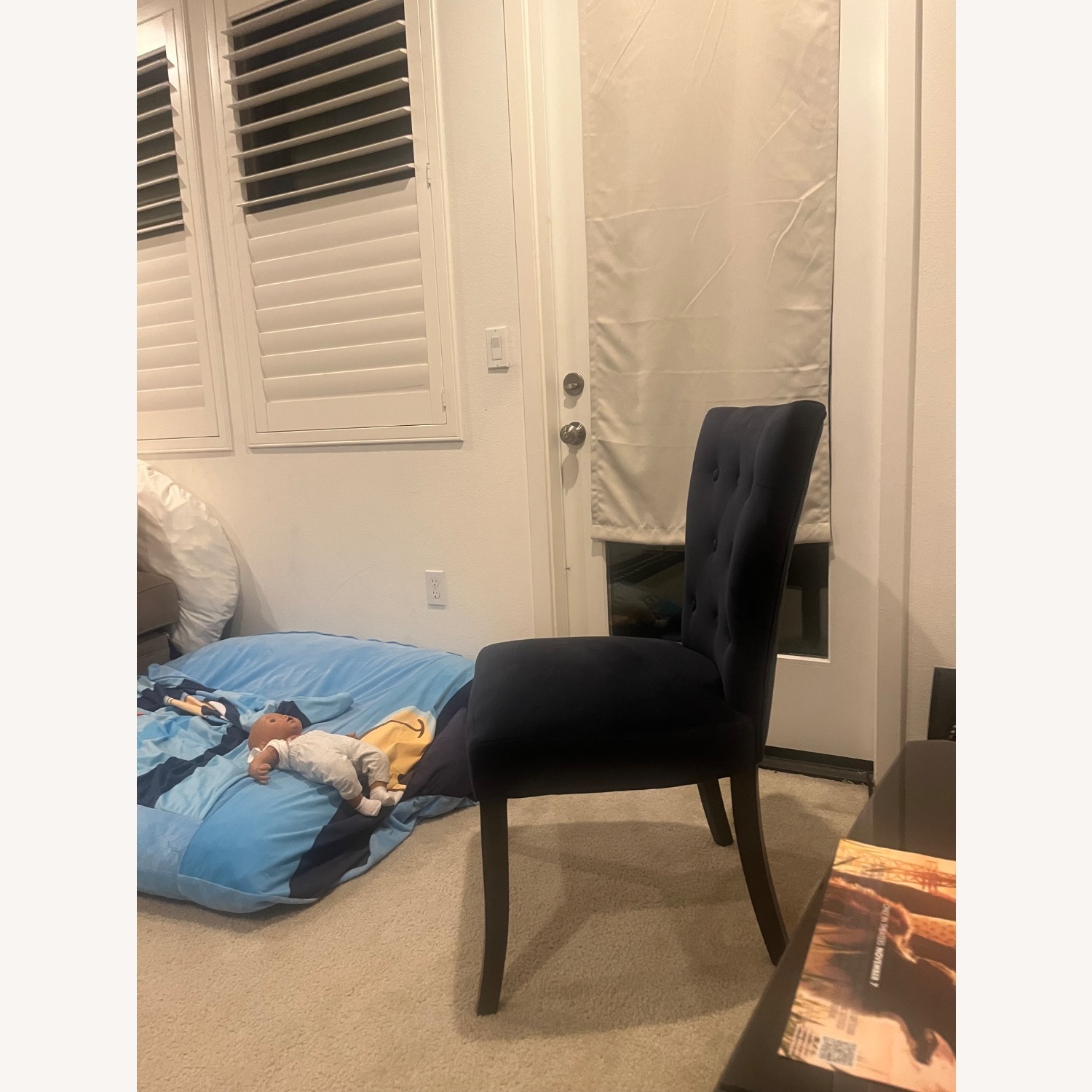 Blue Velvet Dining Chair, Set of 2 - image-3