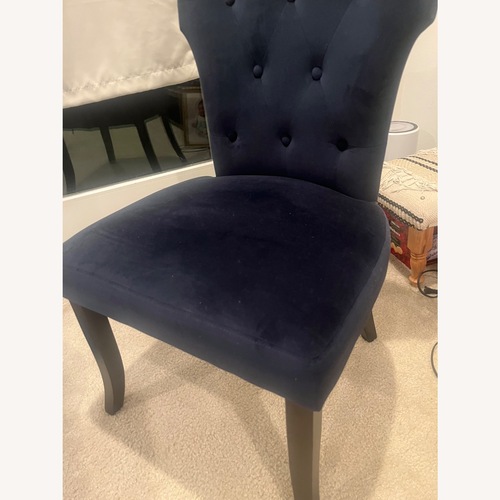 Used Blue Velvet Dining Chair, Set of 2 for sale on AptDeco