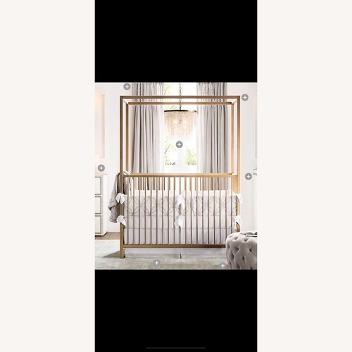 Used Restoration Hardware Lynd Gold Brass Crib for sale on AptDeco