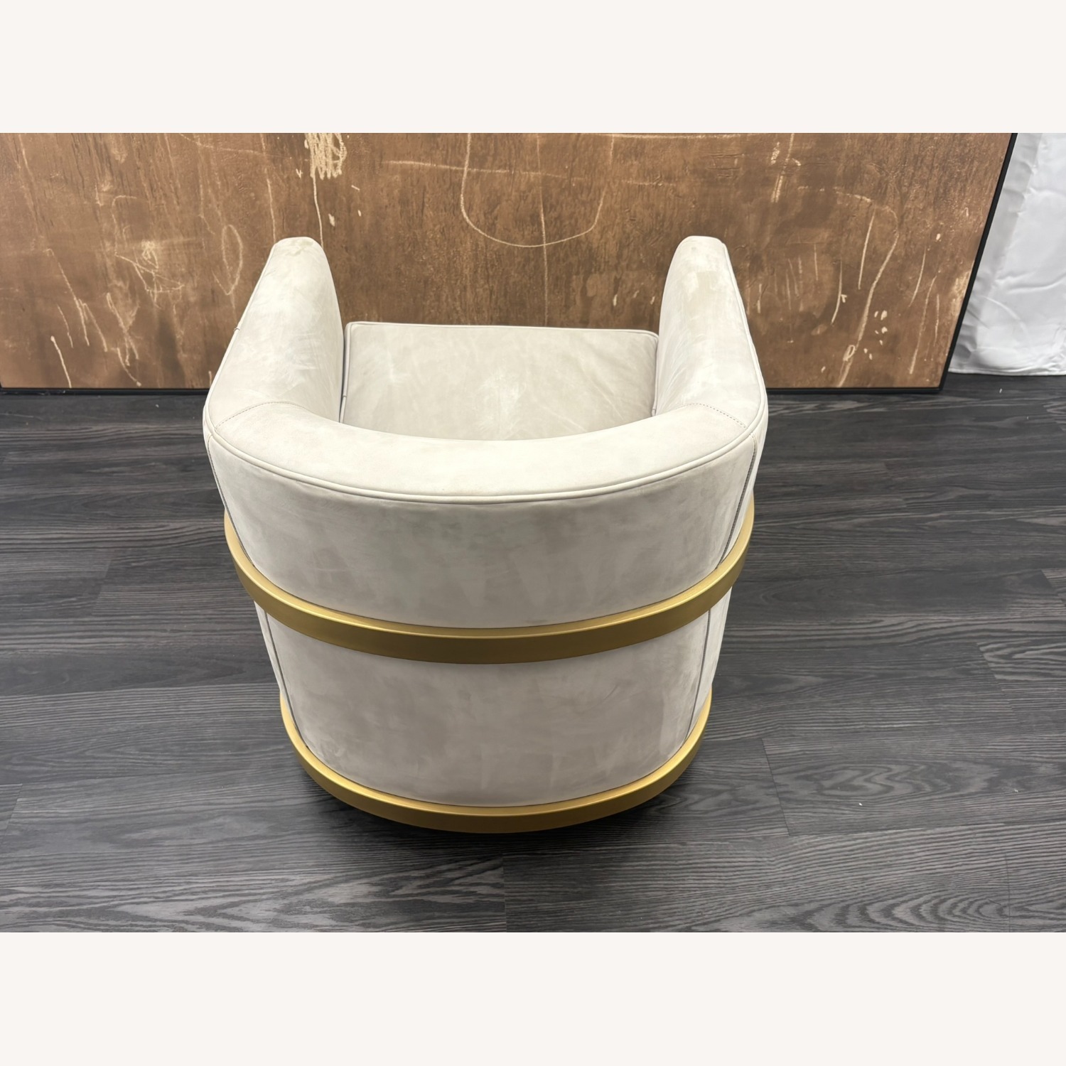 Restoration Hardware Reginald Swivel Chair - Italian Veneto Leather - image-5