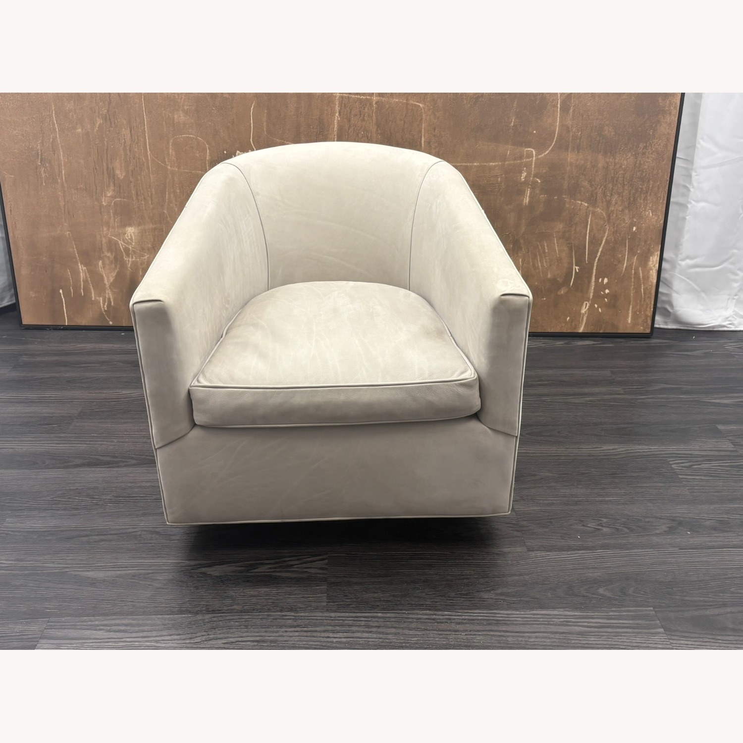 Restoration Hardware Reginald Swivel Chair - Italian Veneto Leather - image-20