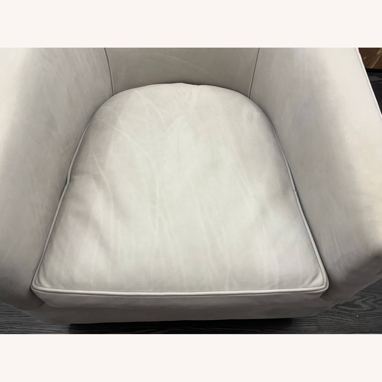 Restoration Hardware Reginald Swivel Chair - Italian Veneto Leather - image-8