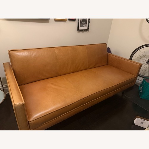 Used West Elm Axel Full Leather Futon (82.5") for sale on AptDeco