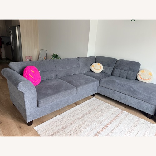 Used Light Gray 2 Piece Sectional for sale on AptDeco