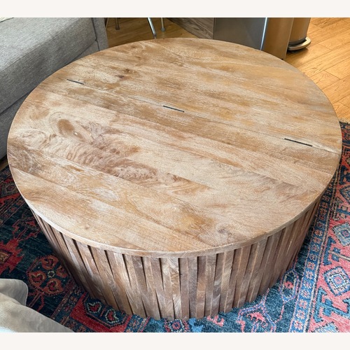 Used Pottery Barn Coloma Wood Coffee Table with Storage for sale on AptDeco