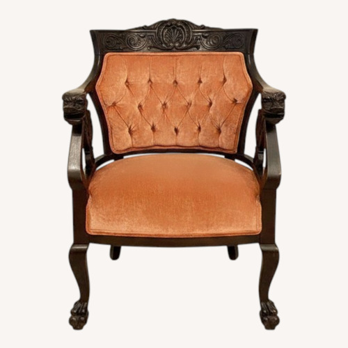 Used Victorian Lion-Head & Claw-Foot Armchair for sale on AptDeco