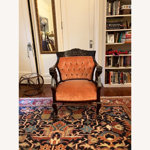 Used Victorian Lion-Head & Claw-Foot Armchair for sale on AptDeco