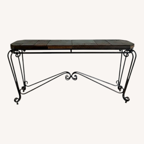 Used Hallway or Entry Stone Top Iron Table for sale on AptDeco
