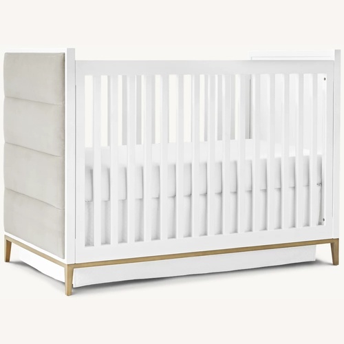 Used Restoration Hardware Baby & Child Loew White Wood Crib for sale on AptDeco