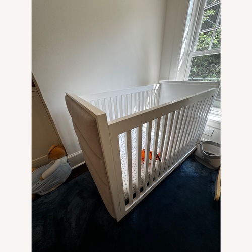 Used Restoration Hardware Baby & Child Loew White Wood Crib for sale on AptDeco