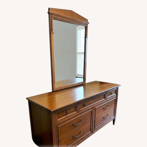 Used Vintage/Antique Finds Light Brown Wood Dresser for sale on AptDeco