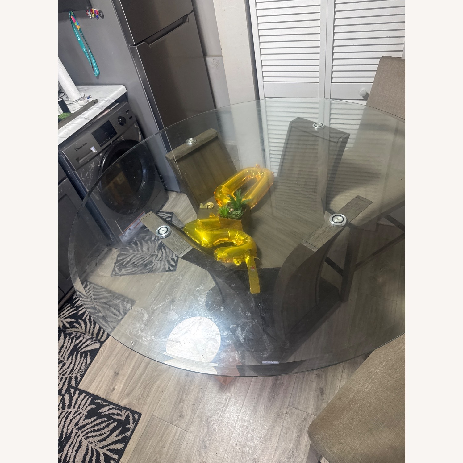 Transparent Glass Dining Table - image-4