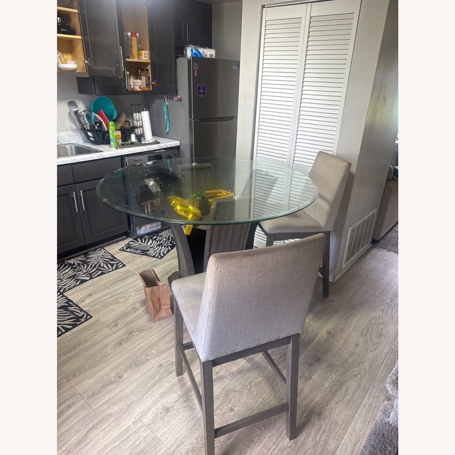 Transparent Glass Dining Table - image-3
