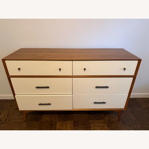 Used West Elm Mid-Century Acorn and White Dresser for sale on AptDeco
