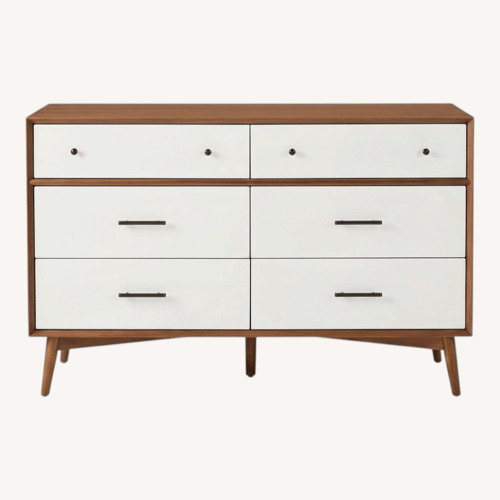 Used West Elm Mid-Century Acorn and White Dresser for sale on AptDeco