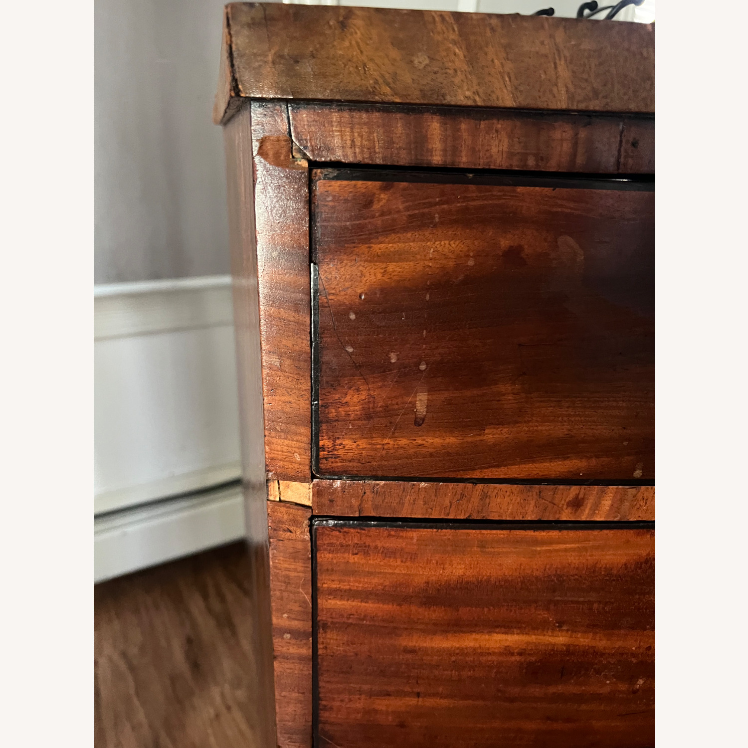 Vintage/Antique Dark Brown Wood Dresser - image-6