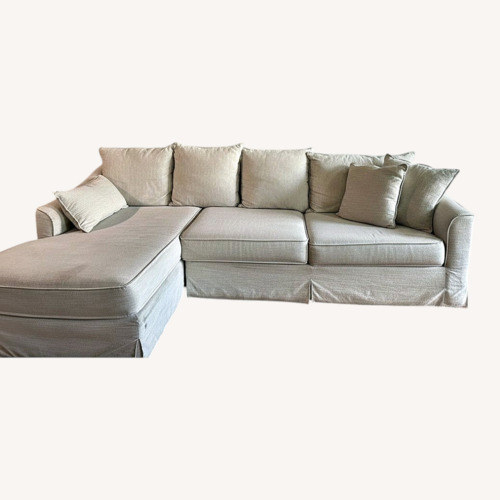 Used Light Gray Fabric 2 Piece Sectional for sale on AptDeco