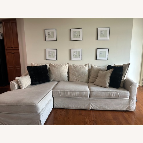 Used Light Gray Fabric 2 Piece Sectional for sale on AptDeco