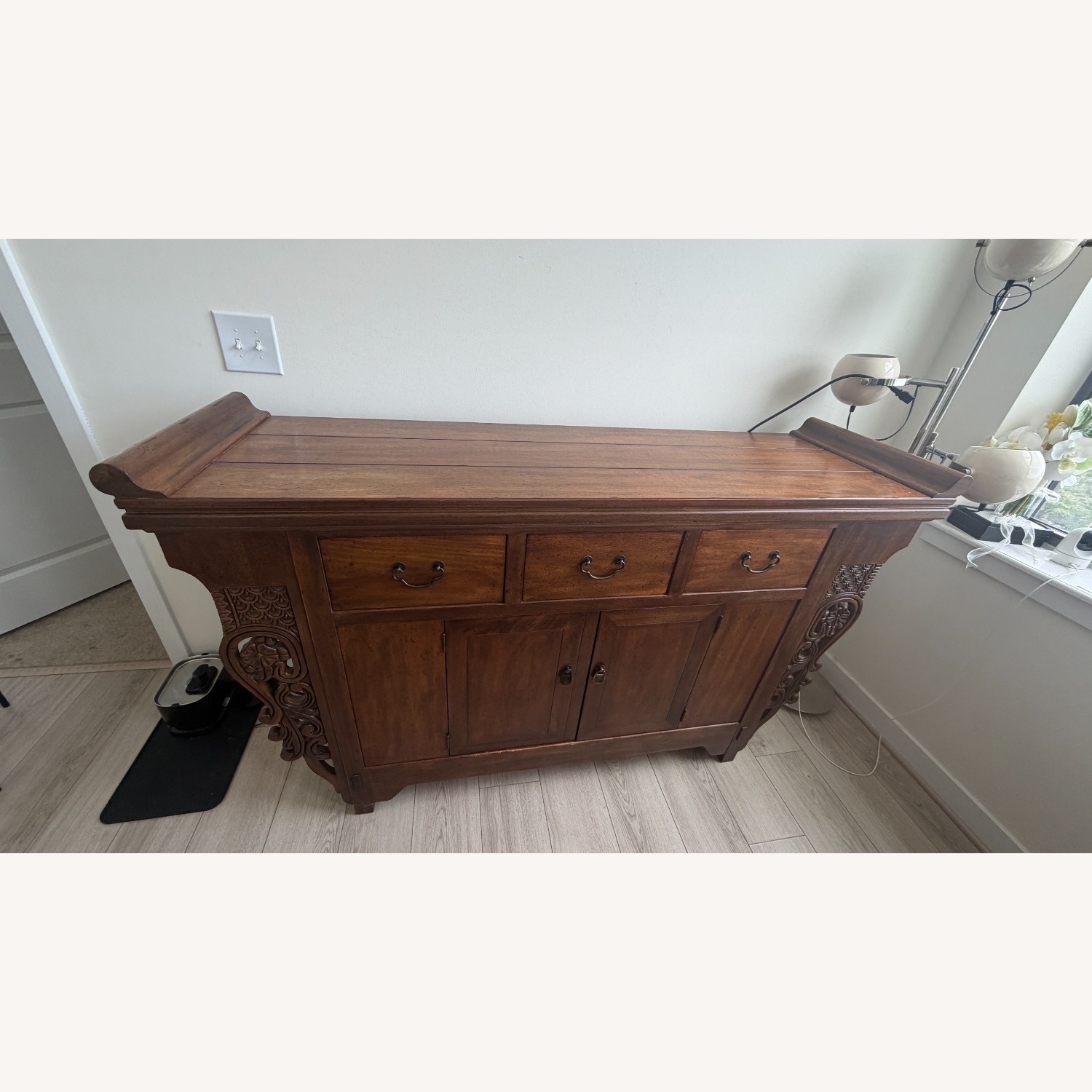 Drexel Heritage Mandalay Carved Wood Sideboard - image-2