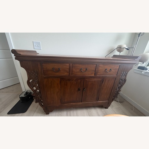 Used Drexel Heritage Mandalay Carved Wood Sideboard  for sale on AptDeco