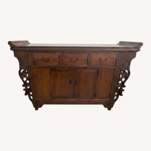 Used Drexel Heritage Mandalay Carved Wood Sideboard  for sale on AptDeco