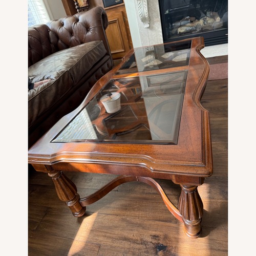 Used Vintage/Antique Finds Dark Brown Coffee Table for sale on AptDeco