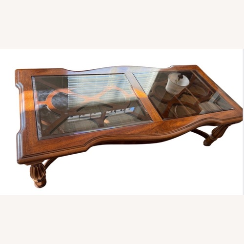 Used Vintage/Antique Finds Dark Brown Coffee Table for sale on AptDeco