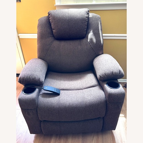 Used Dark Brown Fabric Recliner for sale on AptDeco