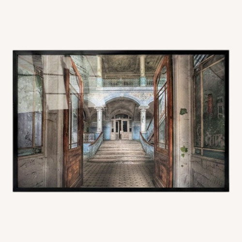 Used Family Compound Framed Graphic Art Print on Glass for sale on AptDeco