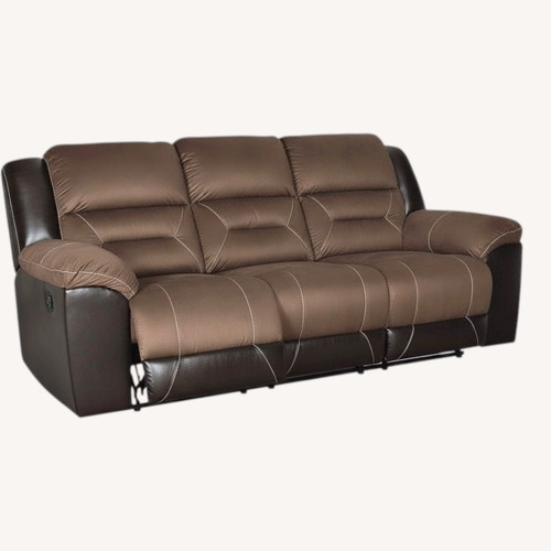 Used Ashley Furniture Dark Brown 3 Seater Recliner Sofa for sale on AptDeco