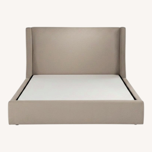 Used Room & Board Marlo Gray Queen Bed W Storage for sale on AptDeco