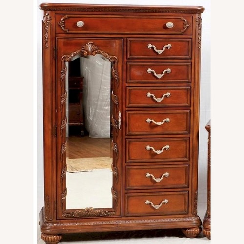 Used Jessica Mcclintock Dark Brown Wood Dresser for sale on AptDeco