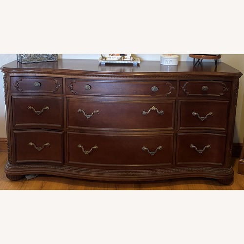 Used Jessica Mcclintock Dark Brown Wood Dresser for sale on AptDeco