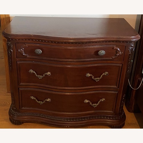 Used Jessica Mcclintock Dark Brown Wood Nightstand for sale on AptDeco