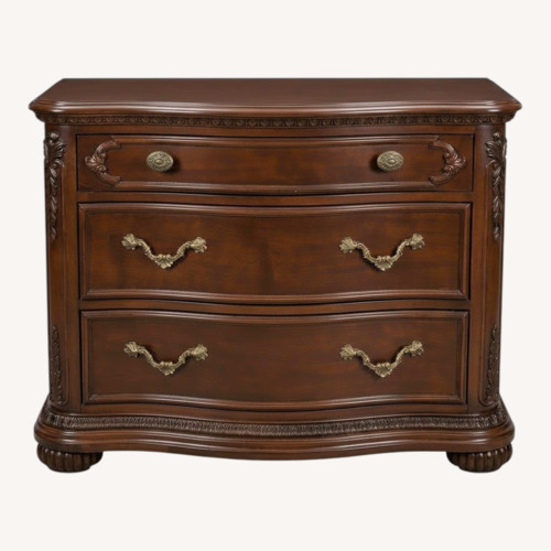 Used Jessica Mcclintock Dark Brown Wood Nightstand for sale on AptDeco