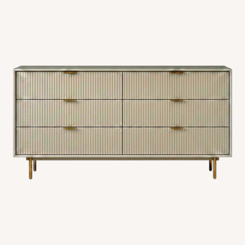 Used West Elm Quinn Light Gray Wood Dresser for sale on AptDeco