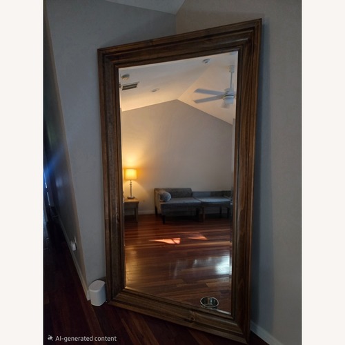 Used Natural Wood Floor Mirror for sale on AptDeco