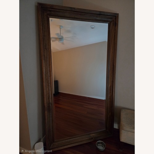 Used Natural Wood Floor Mirror for sale on AptDeco