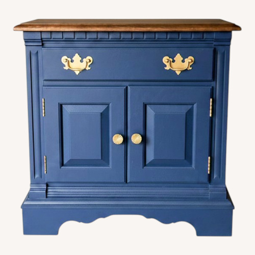 Used Solid Wood Refinished Nightstand / Accent Cabinet for sale on AptDeco