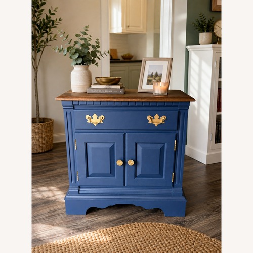 Used Solid Wood Refinished Nightstand / Accent Cabinet for sale on AptDeco