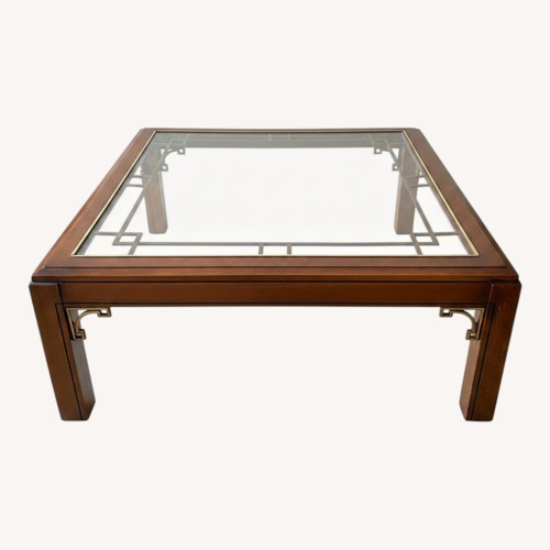 Used Vintage Wood & Glass Coffee Table for sale on AptDeco